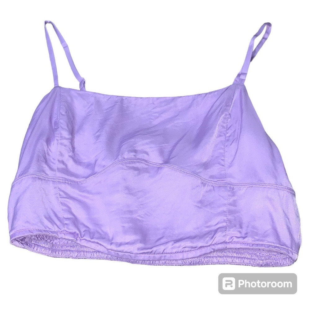 Aerie Satin Cropped Tank